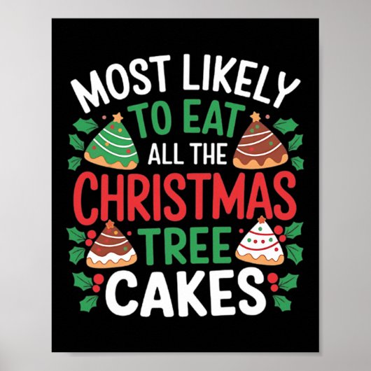 最も可能性が高食べいすべてのクリスマスツリーケーキfu ポスター (正面)