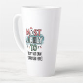 😂最も可能性の高いクリスマスおもしろい引用文の作成 カフェラテマグ (左アングル)