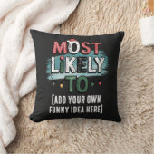 😂最も可能性の高いクリスマスおもしろい引用文の作成 クッション (ブランケット)