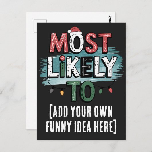 😂最も可能性の高いクリスマスおもしろい引用文の作成 ポストカード (正面/裏面)