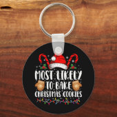 最も可能性の高いクリスマスクッキークリスマスファミリー キーホルダー (正面)
