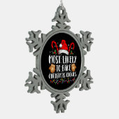 最も可能性の高いクリスマスクッキークリスマスファミリー スノーフレークピューターオーナメント (左)