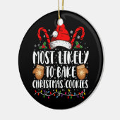 最も可能性の高いクリスマスクッキークリスマスファミリー セラミックオーナメント (左)
