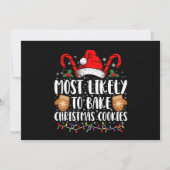 最も可能性の高いクリスマスクッキークリスマスファミリー 招待状 (正面)