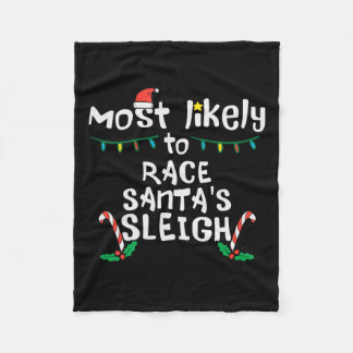 最も可能性の高いレースサンタズライクリスマスクリスマスファミリー フリースブランケット