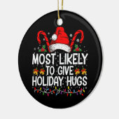 最も可能性の高い与えホリデーハグスクリスマスマッチング セラミックオーナメント (左)