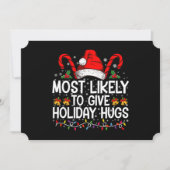 最も可能性の高い与えホリデーハグスクリスマスマッチング 招待状 (正面)