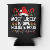 最も可能性の高い与えホリデーハグスクリスマスマッチング 缶クーラー (正面)