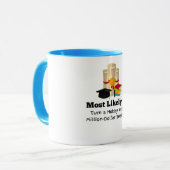 最も可能性の高い億万長者のホビーリスト卒業ギフト マグカップ (正面左)