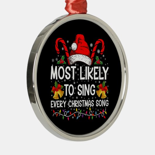 最も可能性の高い各クリスマスソングクリスマス家族 メタルオーナメント (右)