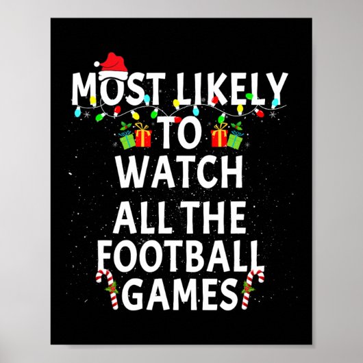 最も可能性の高い時計サッカークリスマスクリスマス家族M ポスター (正面)
