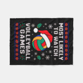 最も可能性の高い時計バレーボールのサンタクリスマスマッチ フリースブランケット (正面(横))