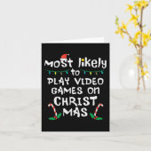 最も可能性の高い遊ビデオゲームのクリスマスクリスマスファミリー カード (黄色い花)