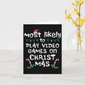 最も可能性の高い遊ビデオゲームのクリスマスクリスマスファミリー カード (黄色い花)