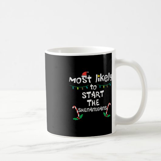 最も可能性の高い開始シェナニガンクリスマスクリスマス家族 コーヒーマグカップ (右)