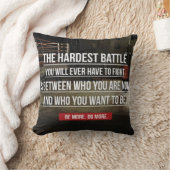 最も困難な戦い – トレーニング やる気を起こさせる クッション (ブランケット)