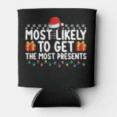 最も多くのギフトのクリスマスを得る可能性が最もプレゼント 缶クーラー (正面)
