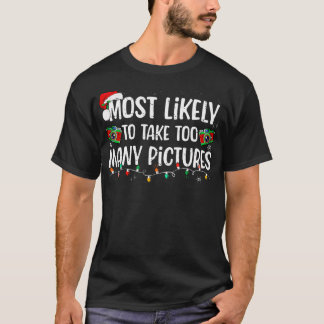 最も多すぎる多くの写真家族クリス Tシャツ