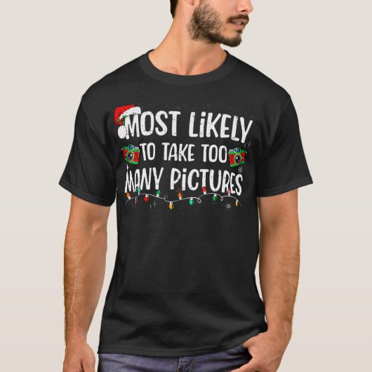 最も多すぎる多くの写真家族クリス Tシャツ (正面)