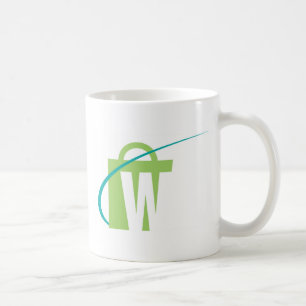 最も大きい世界: 白い"W"のマグ コーヒーマグカップ
