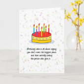 最も大きい部分のバースデー・カード カード (黄色い花)