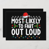 最も大きなクリスマスファミリーを魅了する可能性がある 招待状 (正面/裏面)