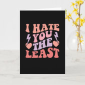 最も嫌いではないあなたへ、かわいいレトロなバレンタインカード カード (黄色い花)