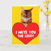 最も嫌いな猫 カード (黄色い花)