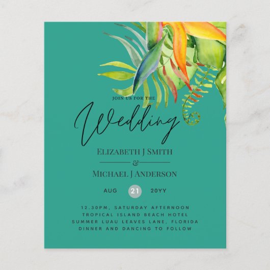 最も安いトロピ葉カル結婚披露宴のルアウ（ハワイ式宴会） (正面)