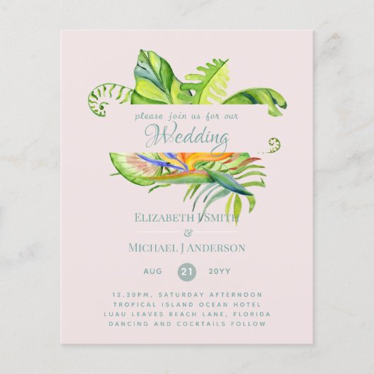 最も安いトロピ葉カル結婚披露宴のルアウ（ハワイ式宴会） (正面)