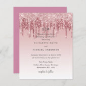 最も安いバラ金ゴールドピンクグリッター結婚ズ (正面/裏面)