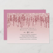 最も安いバラ金ゴールドピンクグリッター結婚ズ (正面/裏面)