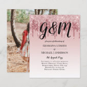 最も安いバラ金ゴールドピンクグリッター結婚ズ (正面/裏面)