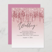 最も安いバラ金ゴールドピンクグリッター結婚ズ (正面/裏面)