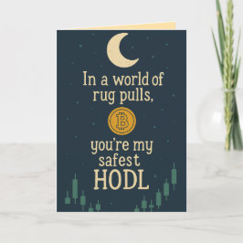 最も安全なHODL暗号ラブグリーティングカード サンキューカード