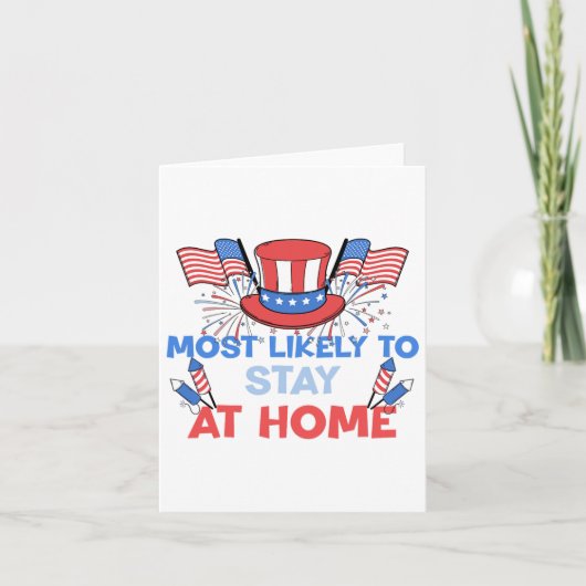 最も家にいる可能性が高い 4th of July のお揃いコーデ F カード (正面)