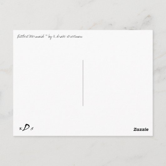 最も小さい人魚 ポストカード (裏面)