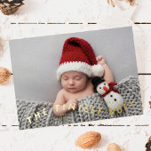 最も小さなノエル・クリスマスの誕生発表 箔シーズンカード