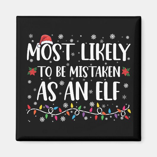 最も小妖精や小人クリスマスと間違えられる マグネット (正面)