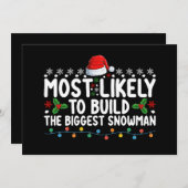 最も巨大な雪だるまを作る 招待状 (正面/裏面)