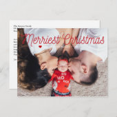 最も幸せなクリスマスの家族写真 シーズンポストカード (正面/裏面)