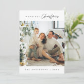 最も幸せなクリスマス 家族の写真 ダウンロード可能 シーズンカード (スタンド正面)