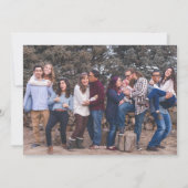 最も幸せなホリデーズファミリーフォトクリスマカラフルス シーズンカード (裏面)