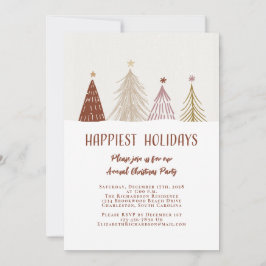 最も幸せなホリデー エレガントなフェスティブホリデーパーティー 招待状