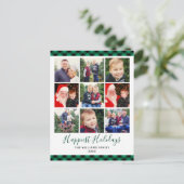 最も幸せなホリデー グリーン プライド フォト コラージュ シーズンポストカード (スタンド正面)