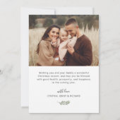 最も幸せなホリデー スクリプト モダン おしゃれ 2 枚の写真 シーズンカード (裏面)