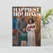 最も幸せなホリデー フォトポップ カード (スタンド正面)