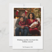 最も幸せなホリデー フォトポップ カード (裏面)