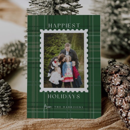 最も幸せなホリデー プライド タルタン クリスマス フォト カード