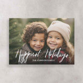 最も幸せなホリデー モダン フル フォト スクリプト タイプ シーズンカード